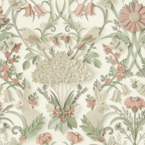 Fine Decor Woodland Cream Wallpaper Paste The Paper Washable Kids Room Bedroom (1/4)