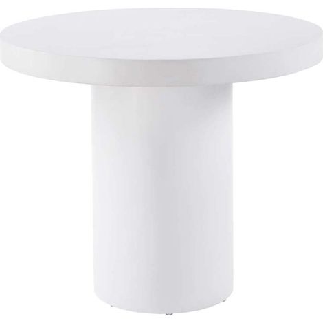 Mesa redonda acabado microcemento blanco, 75cm(alto ) 90cm(ancho) 90cm(largo)