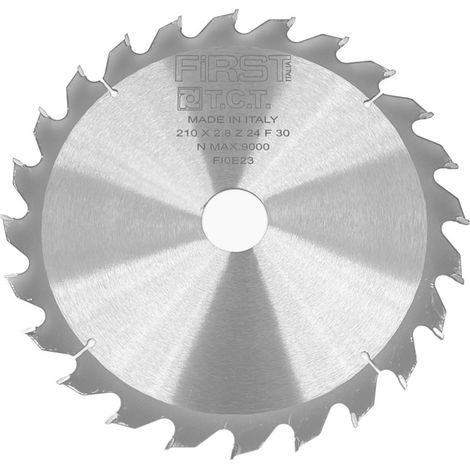 FIRST ITALIA Lame de Scie Circulaire avec Denture Alternée - D. 210 mm - Alésage 30 mm - Idéal pour Bois Tendre et Exotique - Fabrication Italienne (1/5)
