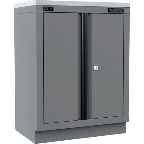 Sealey APMS33BE Superline PRO Black Edition Modular Floor Cabinet 2 Door 680mm