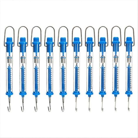 10 Pack 10N Balance à ressort transparente Tube de suspension Balance à ressort (1/5)