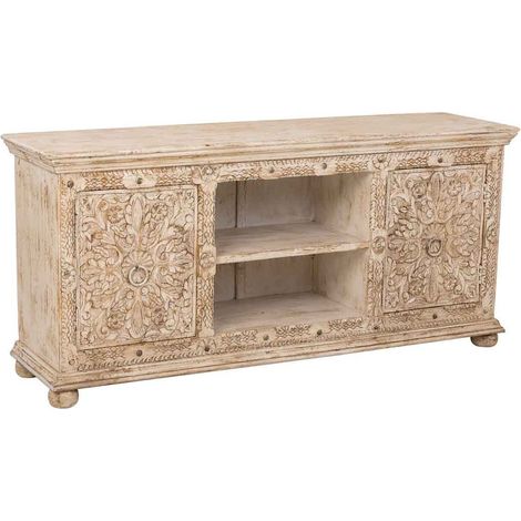 Aparador de madera beige 165x45x76 (1/5)