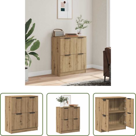 vidaXL Stauraum -  Sideboard Artisan-Eiche 60x30x70 cm Holzwerkstoff (1/5)