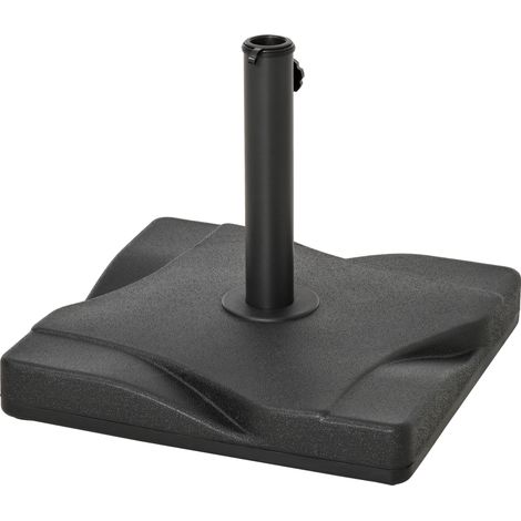 Sonnenschirmständer aus Kunststoff, 20 kg, für Stangen mit 32, 38 oder 48 mm Durchmesser, 41,5 x 41,5 x 35 cm