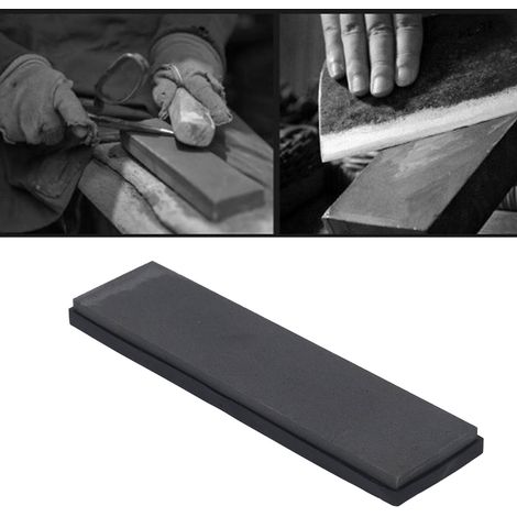 Schleifstein aus Borcarbid, Körnung 800, 200 x 50 x 12 mm, mit Gummifuß, professioneller Küchenmesserschärfer. (1/5)