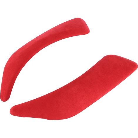 Paire de garnitures décoratives intérieures en suédine pour accoudoirs de porte, compatibles avec BMW Série 1 F20 F21 (2011-2019), rouge vif. (1/5)