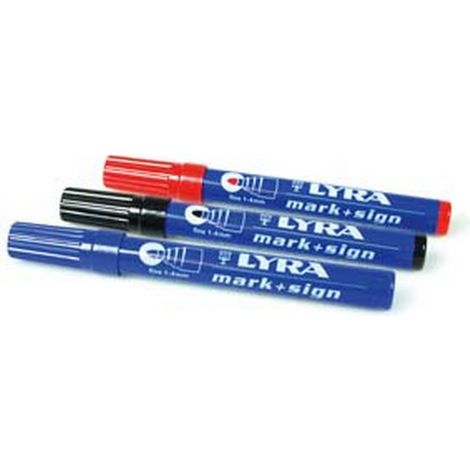 10PZ PENNARELLO PERMANENTE PUNTA TONDA FINE MARKER - nero