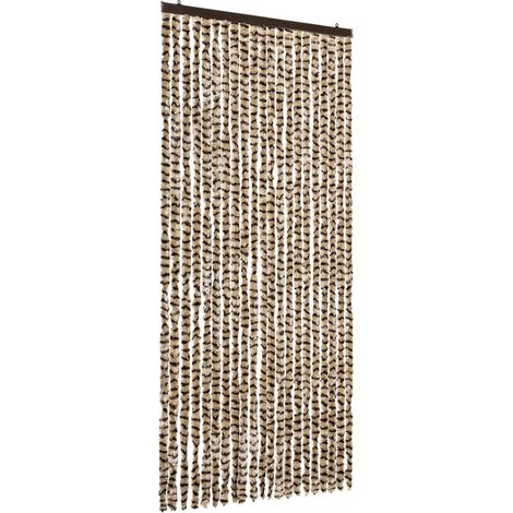 Moustiquaire,Rideau anti-moustique Beige et marron 90x220 cm Chenille CFW27025 (1/5)