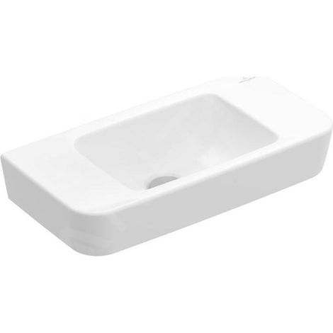 Bac à déchets VB HWB Compact O.novo 500 x 250 mm rectangulaire sans trop-plein. Blanc alpin antibactérien cplus (1/4)