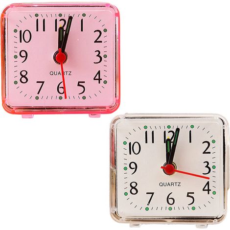 Horloge de mode deux pièces, mini-horloge, horloge électronique de chambre, réveil étudiant, type : style 1 