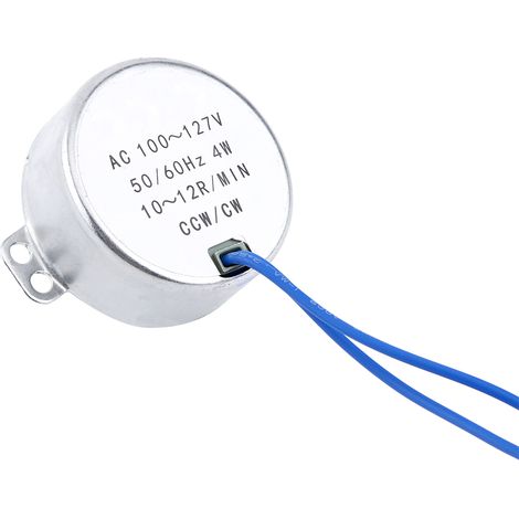 220 V, 4 W, 50/60 Hz Synchronmotor, Drehrichtung reversibel/im Uhrzeigersinn, mit Getriebe, 1 Stück