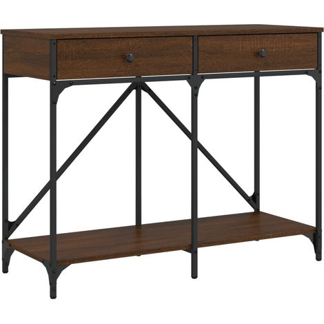 Maison Exclusive - Mesa consola madera de ingeniería marrón roble