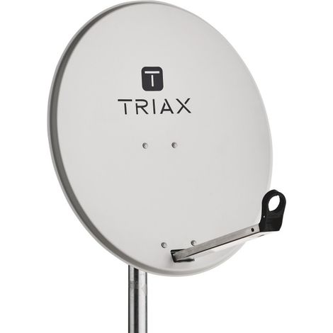 Parabole satellite - TRIAX - 65cm - Acier galvanisé - Système Click-On - Gris clair