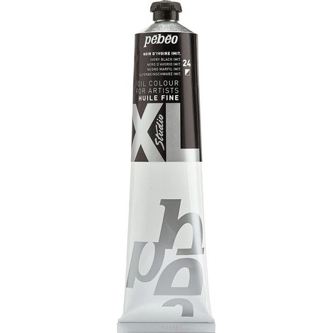 PEBEO Fine Studio XL Colore ad Olio per Pittura, Nero (Imitazione Avorio), 200 ml (1/5)