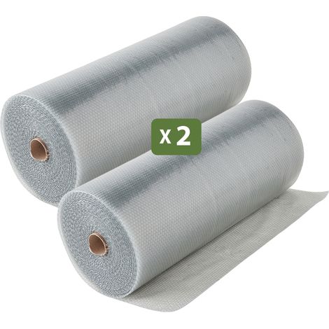 Pack and Move - Lot 2 papiers bulle recyclé - 1 x 50 m - Déménagement, expédition et protection - Film à bulles de qualité