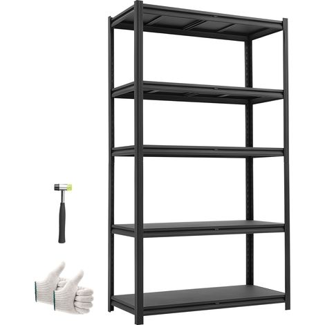 Étagère Rangement 5 Niveaux Réglables 1030x465x1813 mm Charge Lourde, Étagère Modulable, Capacité de Charge Totale 1360,8 kg, Rayonnage Métallique pour Garage, Entrepôt, Atelier, Cave et Cusine (1/5)