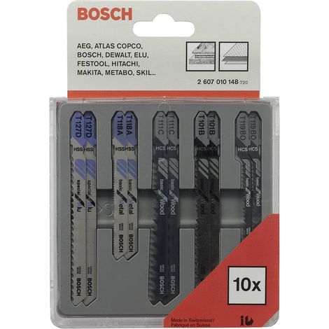 Bosch Professional Coffret de lames pour scie 10 pièces Bois et métal - 2607010148 (1/2)