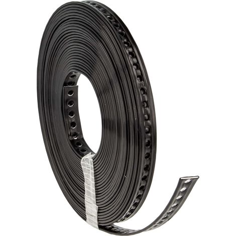 tecuro Lochband Montageband 14 mm x 10 m Rolle - Stahl - Kunststoff ummantelt