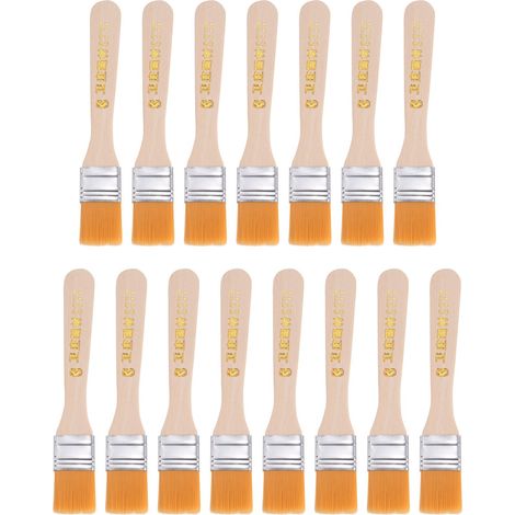 15pcs Pinceaux À Peinture 1" pour Peinture Murale Orange (1/5)