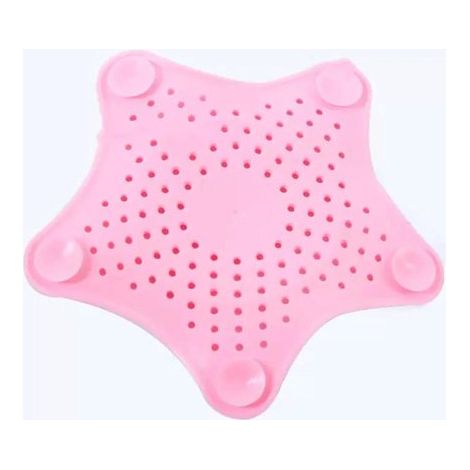 Passoires de salle de bain en silicone - Passoires de cuisine - Passoires d'évier roses (lot de 2) - Passoire d'évier - Tapis d'évier - Passoire de douche rose (lot de 2) (1/5)