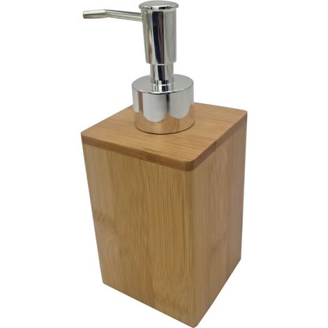 Filiyano-Distributeur de savon en bambou 200 ml, pompe volumétrique rechargeable (1/5)