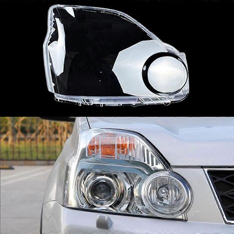 Abat-jour de haute qualité pour phares de voiture Nissan X-Trail 2007-2010. Cache-phare avant en verre. (1/5)