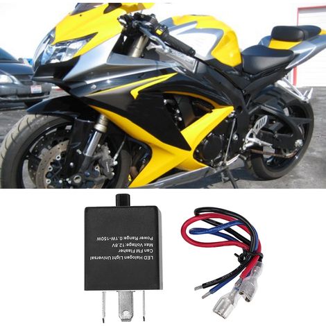 Relais clignotant LED à fréquence réglable à 3 broches pour moto (1/5)