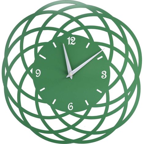 Orologio da Parete Ø40xh2 cm in Metallo Verde (1/2)