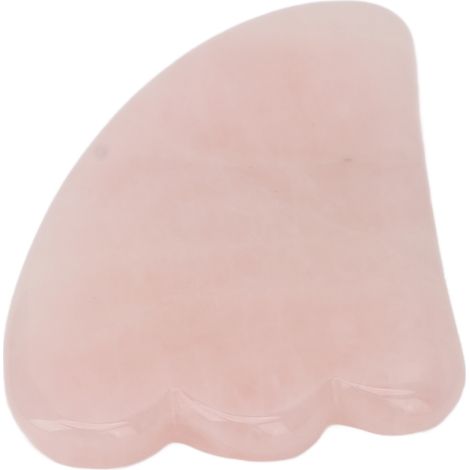 Planche à gratter Gua Sha en cristal rose translucide hautement poli, prise en main confortable, pour salon de massage (1/5)