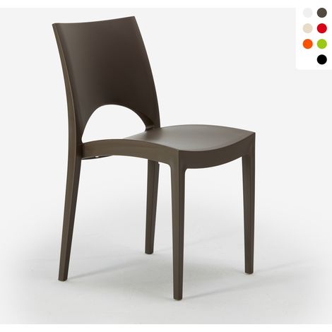 Stock 24 Silla de cocina Paris Grand Soleil de Polipropileno Apilable - Marrón (1/5)