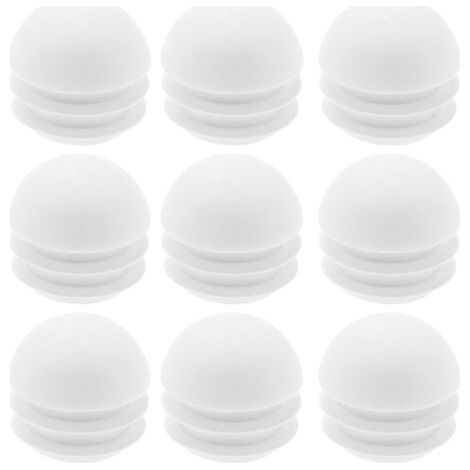 royaluxe-Lot de 36 embouts ronds en plastique pour tubes de 25 mm, accessoires pour meubles, pieds de table, chaises, blanc