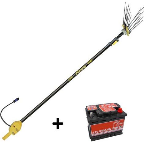 Abbacchiatore elettrico a batteria Lisam Swing telescopico 1.300 bpm asta in carbonio