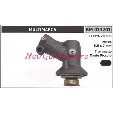 Coppia conica decespugliatore 013201 Ø asta 28 Ø innesto 5.5x7 ovale piccolo