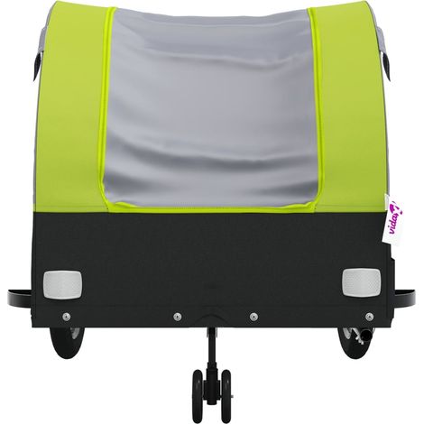 Remorque chariot transport de vélo 45 kg fer vert (1/5)