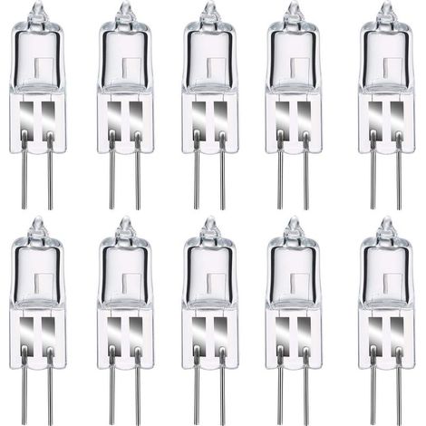 Kaelt - Ampoules Halogènes G4, Lampe de Base à Broche Halogène G4 12V 20W, 2800K Blanc Chaud Gradable G4 Lampe à Capsule Transparente Lot de 10 [Classe énergétique C] (1/5)