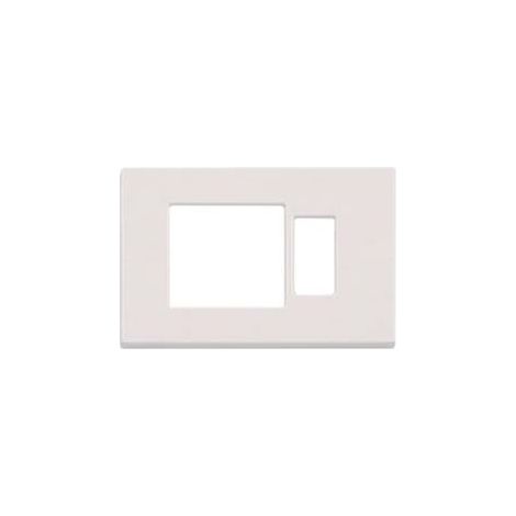 PLACCA COMBINATA FORO SCHUKO QUADRO + 1 POSTO VENUS- - mm.115x80h. - (1869.B) - 20 pezzi MARLANVIL