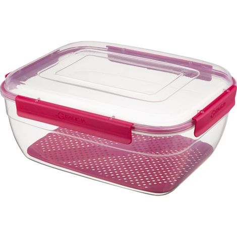 Contenitore rettangolare per la conservazione degli alimenti 3460 ml 3,46 l VIVO ermetico con guarnizione chiusa con 4 clip