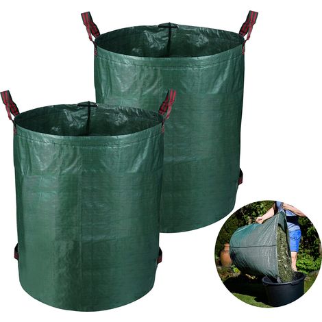 Gartensack Gartenabfallsäcke XXL Rasensack Rasen Behälter Laubsack 272L Gartenabfallsäcke Premium 2X