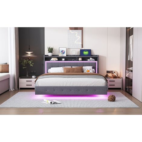 Lot de 2 rideaux occultants N623P194732E, tissu polyester, 140x240 cm, gris, œillets métalliques, idéal chambre/salon. (1/5)