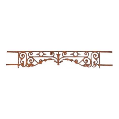 Deco Fer Forge – Appui de fenêtre en fonte d'époque 1280mm – Garde-corps Haussmannien brut – Convient pour tableaux jusqu'à 1220mm de large