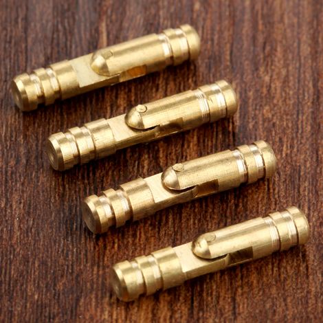 (4 pièces 5x25mm) 4 charnières à barillet invisibles en cuivre pour bijoux, boîtes en bois, armoires, petits étuis, charnières à barillet miniatures (1/5)