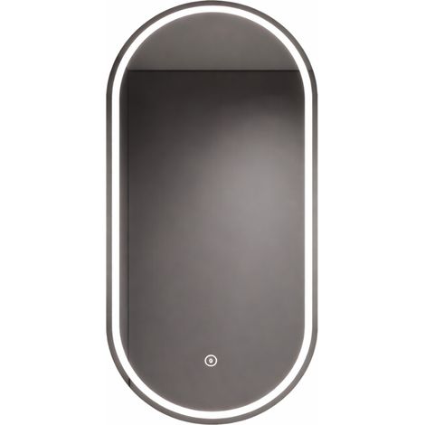 Miroir LED ovale - 50 x 70 cm - Éclairage LED en façade - OVALIA (1/5)