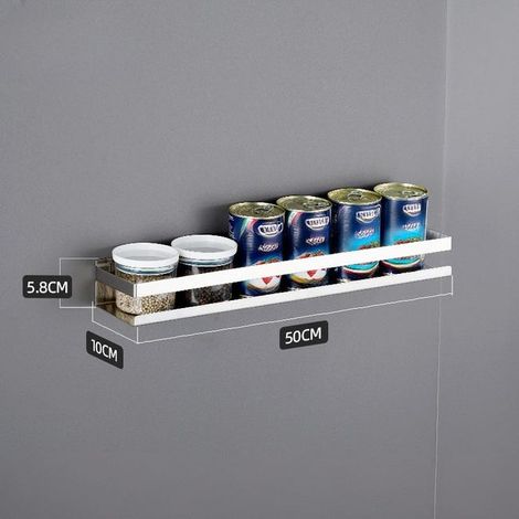 Mensola da parete in acciaio inox 304 per cucina e bagno, pratico supporto per spezie, utensili e accessori, 50105,8 cm (1/4)