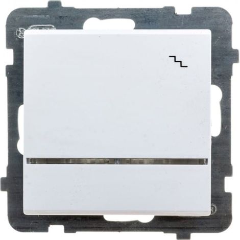 Interrupteur d'escalier Sonata avec éclairage bleu, blanc mat ŁP-3RS/m/75