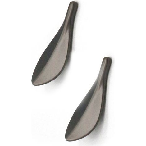 2 poignées de meubles en alliage de zinc, bouton de meuble doré, entraxe 32 mm (noir)