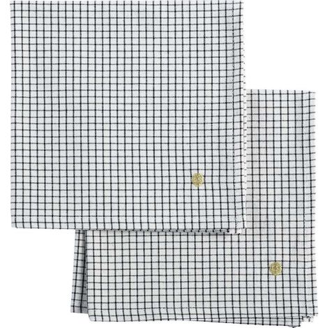 Lot de 2 Serviettes de Table en Coton Biologique 40 x 40 cm Lavables et Réutilisables - PANGIVO
