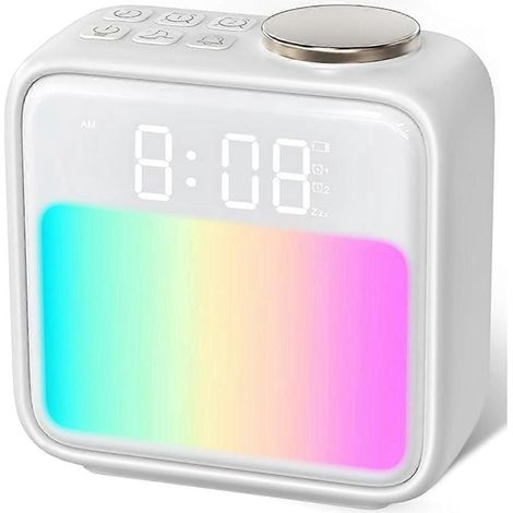 Réveil pour gros dormeurs avec aide au sommeil et veilleuse --- (1/5)