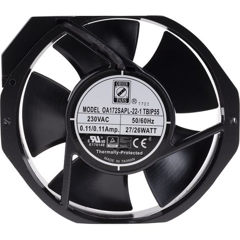 Ventilateur axial RS PRO 230 V c.a., 387.4m³/h, 172 x 150 x 38mm, 28W ( Prix pour 1 )