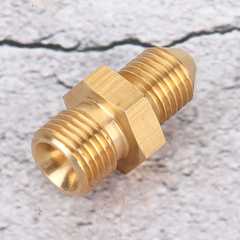 Adaptateur de raccord en laiton UNF mâle vers AN4 1/2-20 mâle pour huile, eau et gaz, trou de 4 mm / 0,2 pouce (1/5)