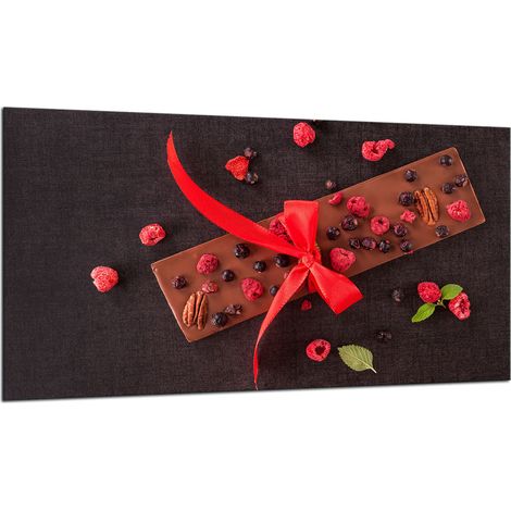 PLAQUE DE PROTECTION EN VERRE POUR CUISINIÈRE 90X52 CHOCOLAT (1/5)